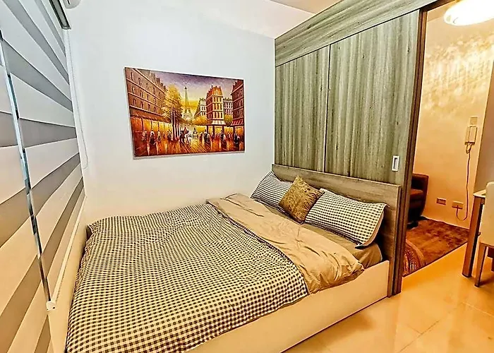 Stylish 1 Bedroom Unit With Perfect Pool View Balcony At Fame Residences 酒店 马尼拉